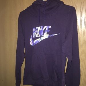 Purple Nike Cowlneck Hoodie